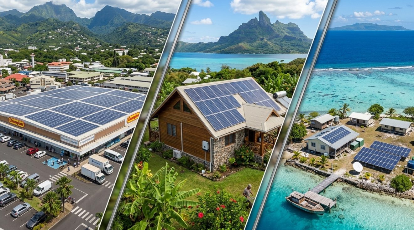 Installations photovoltaïques : commerce, habitation et site isolé en Polynésie