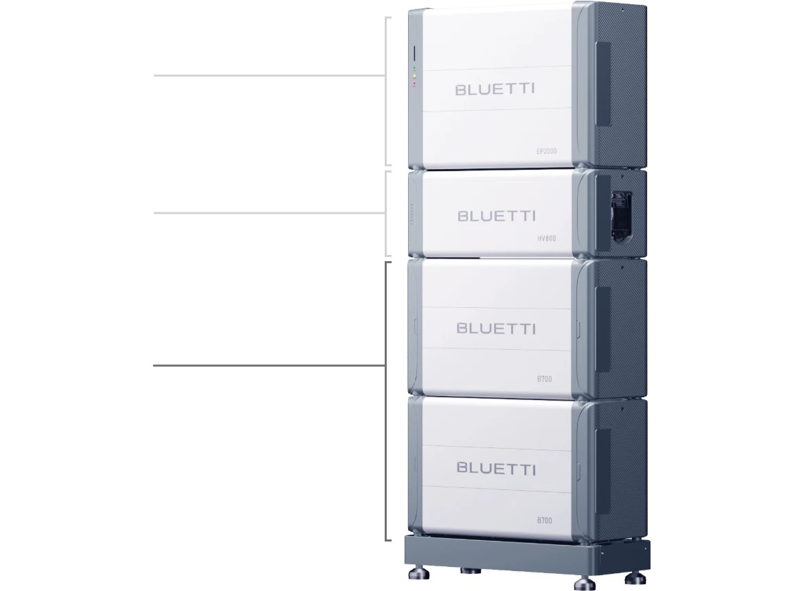 Système de stockage Bluetti EP2000 avec batteries B700